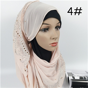 China wholesale hot drill monochrome chiffon muslim scarf