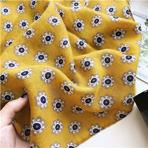 Flower print cotton decorative cheap scarf
