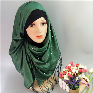 Wholesale pearl cotton muslim scarf