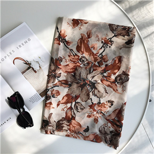 Wholesale flower tassel cotton scarf