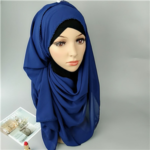 Wholesale lace chiffon printed Muslim scarf