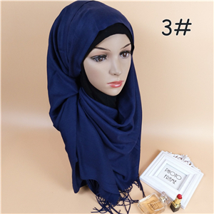 Cheap cashmere monochrome muslim scarf