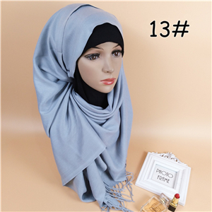 Cheap cashmere monochrome muslim scarf