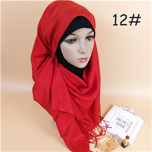Cheap cashmere monochrome muslim scarf