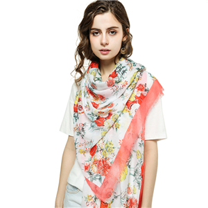 Printed hot silver cotton scarf wholesale from China