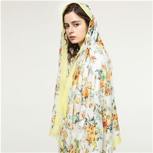 Printed hot silver cotton scarf wholesale from China