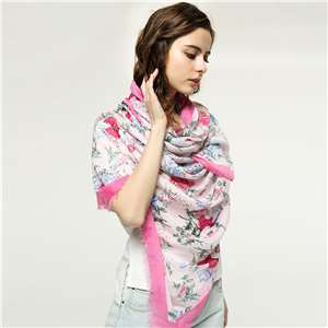 Printed hot silver cotton scarf wholesale from China