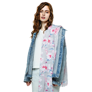 Printed fringed decorative cotton cheap scarf