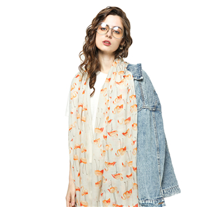 Wholesale geometric print tassel cotton scarf