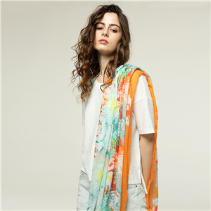 Printed cotton decorative scarf cheap from China