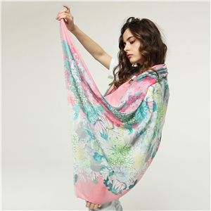 Printed cotton decorative scarf cheap from China