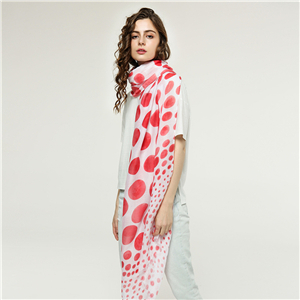 Gradient dot print cotton decorative cheap scarf