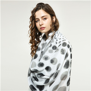 Gradient dot print cotton decorative cheap scarf