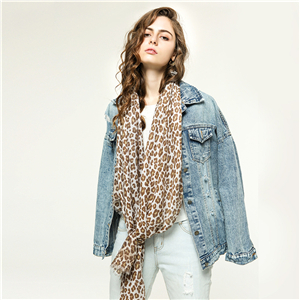 Wholesale leopard print cotton scarf