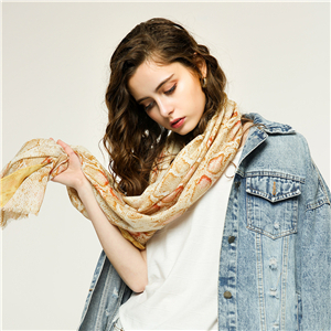 Wholesale snake print animal print tassel cotton scarf