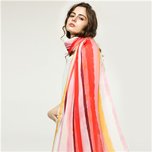 Wholesale color grid printed cotton decorative scarf