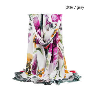 Colorful narcissus print warm cheap scarf