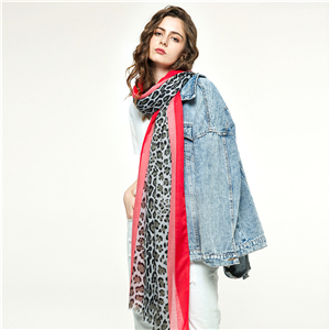 Dotted print leopard tassel warmth cheap scarf