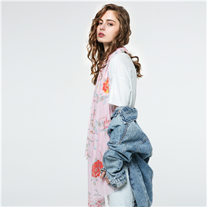 Wholesale printed tassel cotton cheap scarf
