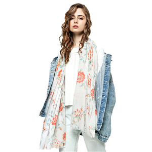 Wholesale printed tassel cotton cheap scarf