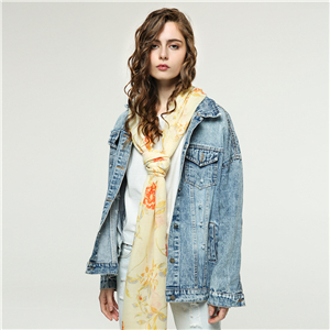 Wholesale printed tassel cotton cheap scarf