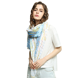 Wholesale chain dot print tassel cotton scarf