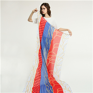 Wholesale chain dot print tassel cotton scarf