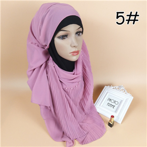 Stitching chiffon folds colored Muslim cheap scarf