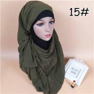Stitching chiffon folds colored Muslim cheap scarf