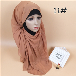 Stitching chiffon folds colored Muslim cheap scarf