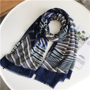 Wholesale geometric diamond print cotton scarf