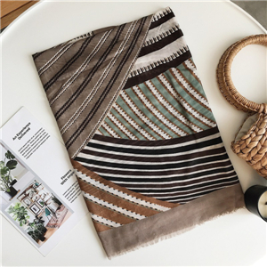 Wholesale geometric diamond print cotton scarf