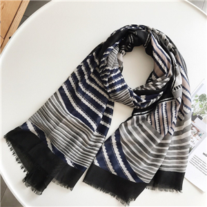 Wholesale geometric diamond print cotton scarf
