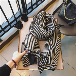 Zebra patterned cotton cheap scarf