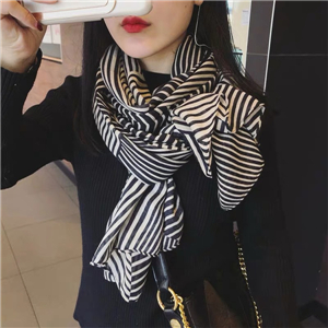 Zebra patterned cotton cheap scarf