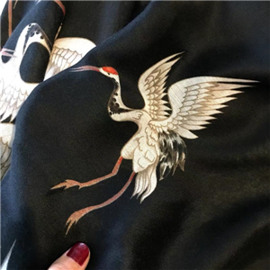 Wholesale crane printing warm cotton scarf