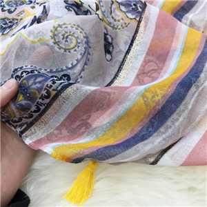 Wholesale peacock print warm cotton scarf