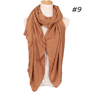 Wholesale solid color pleated muslim scarf