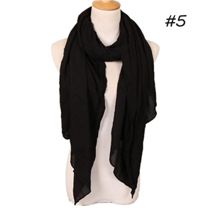Wholesale solid color pleated muslim scarf