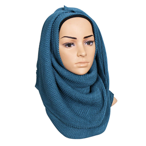 Wholesale solid color crease muslim scarf