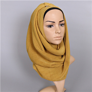 Wholesale solid color crease muslim scarf