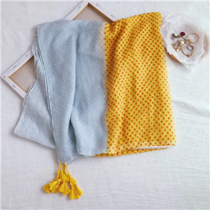 Floral print tassel cotton cheap scarf