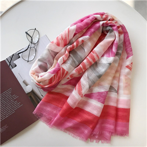 Geometric color matching cotton cheap scarf