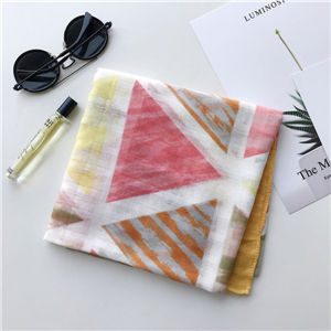 Geometric color matching cotton cheap scarf
