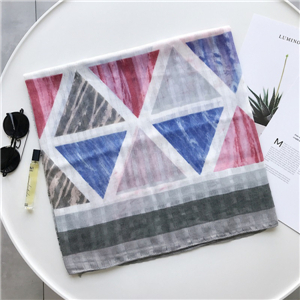 Geometric color matching cotton cheap scarf