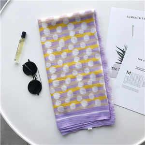 Geometric color matching cotton cheap scarf