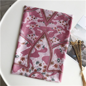 Wholesale four-leaf clover sun flower pattern cotton scarf