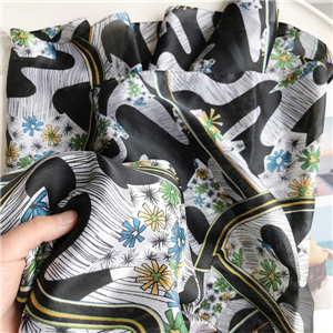Wholesale four-leaf clover sun flower pattern cotton scarf