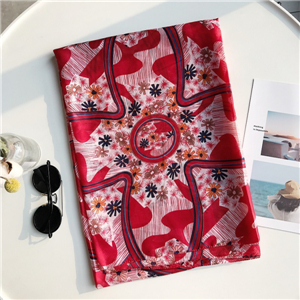 Wholesale four-leaf clover sun flower pattern cotton scarf
