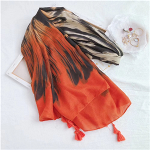 Wholesale geometric flame pattern totem cotton scarf